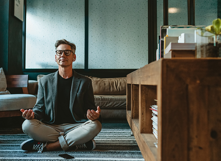 man meditating