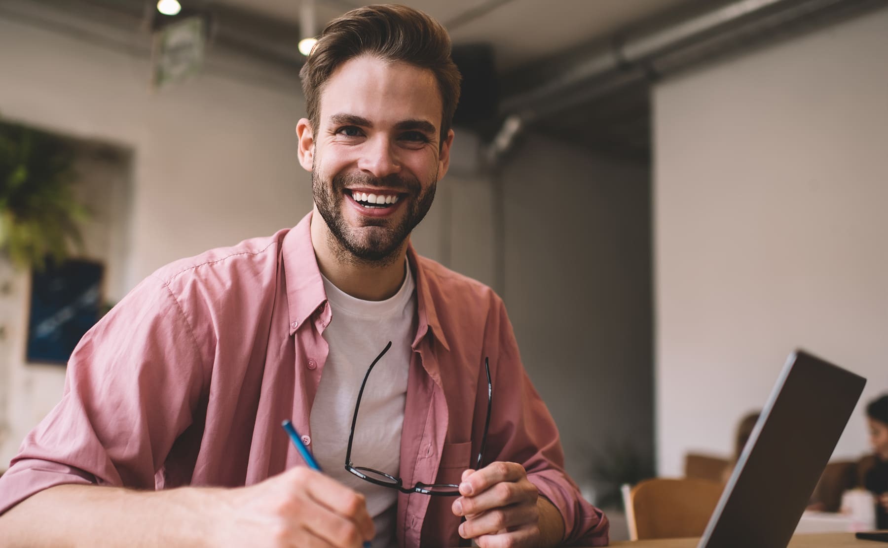 Man working at desk