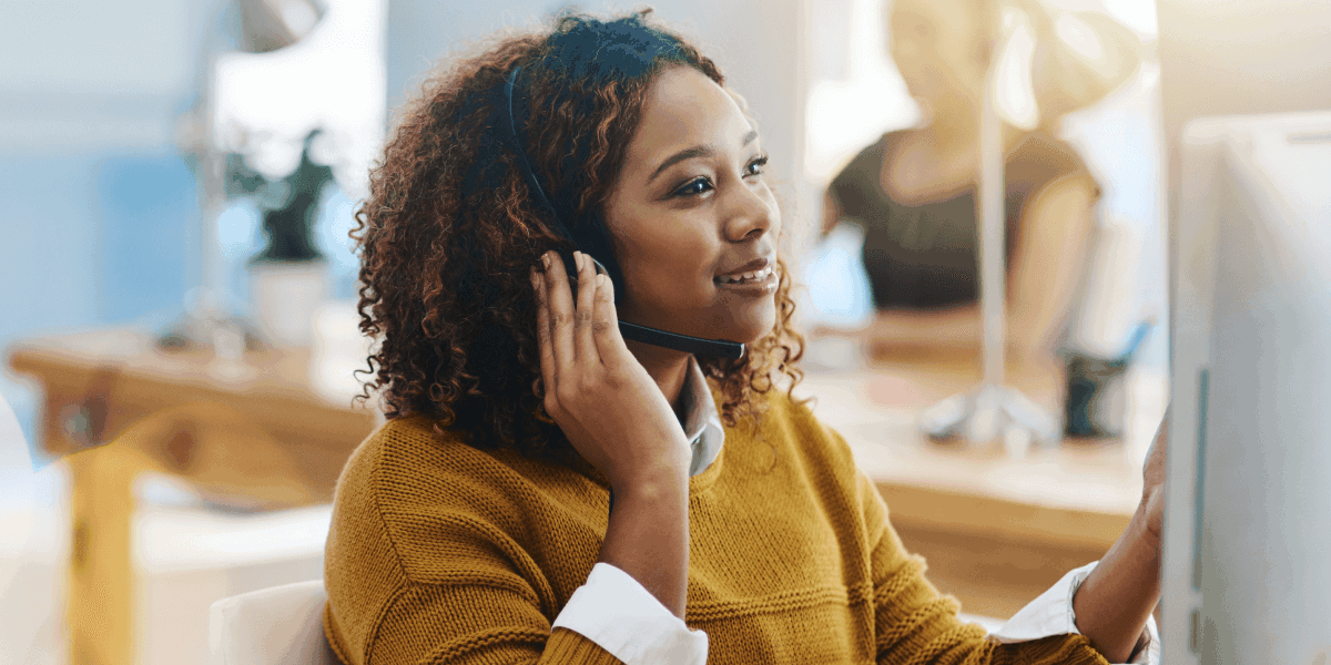 Accounting professional on the phone